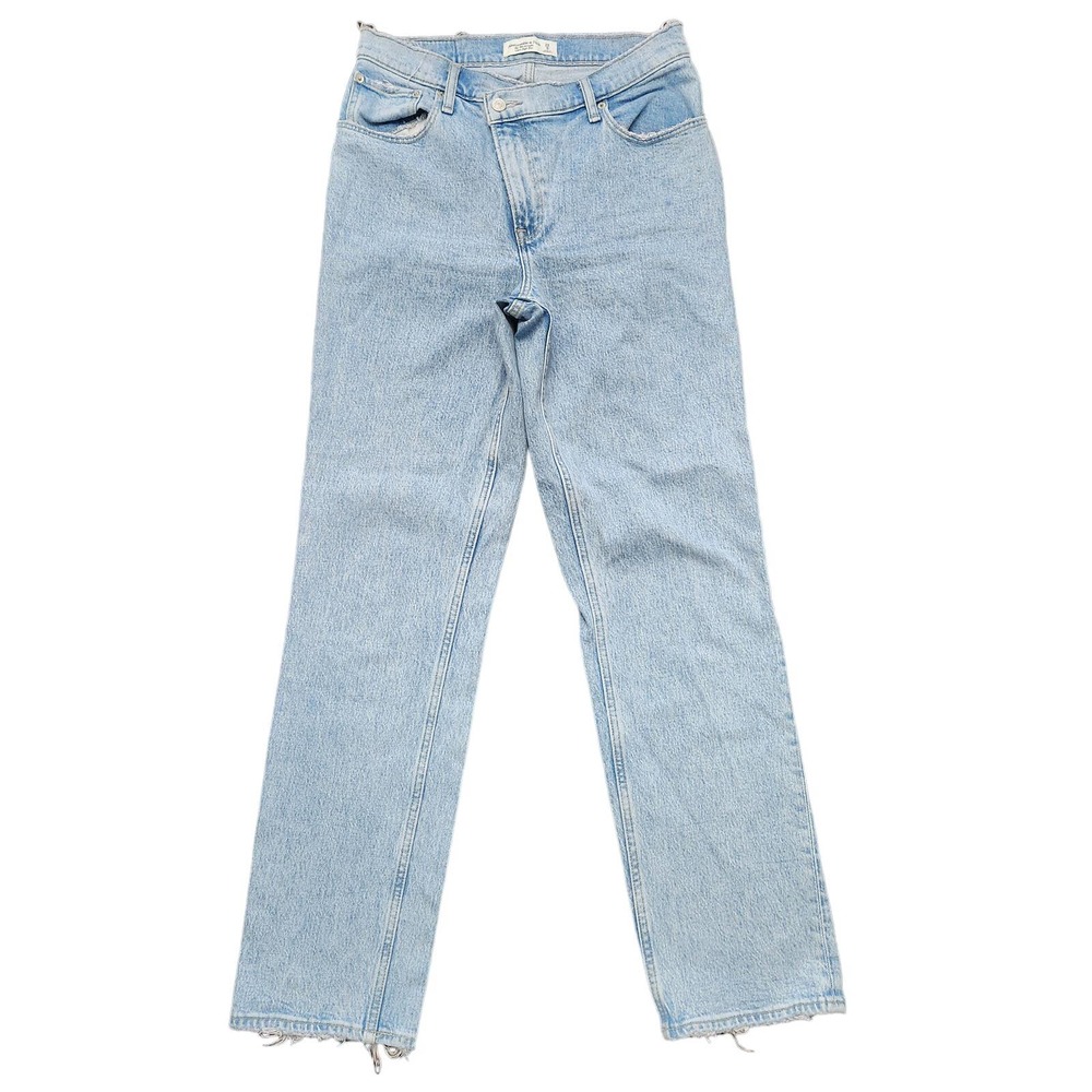 Abercrombie & Fitch The 90's Straight Ultra High Rise Crisscross Jeans Size 29